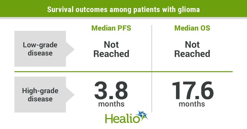 Dabrafenib plus trametinib exhibited encouraging activity among patients with recurrent or refractory BRAF V600E mutation-positive glioma.