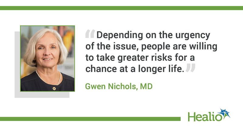 Quote from Gwen Nichols, MD.