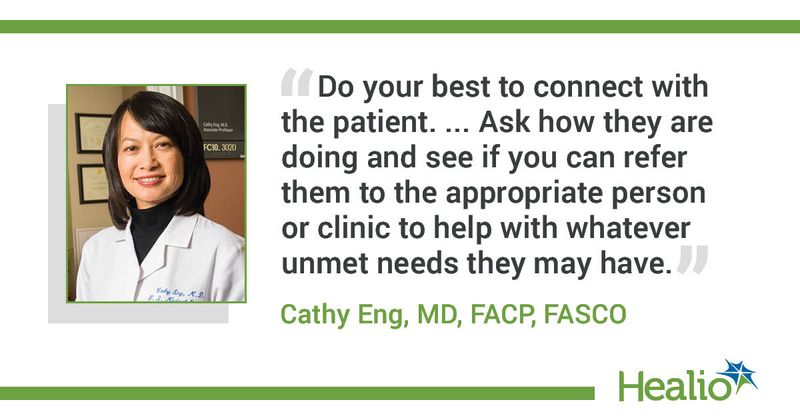 Quote by Cathy Eng, MD, FACP, FASCO.