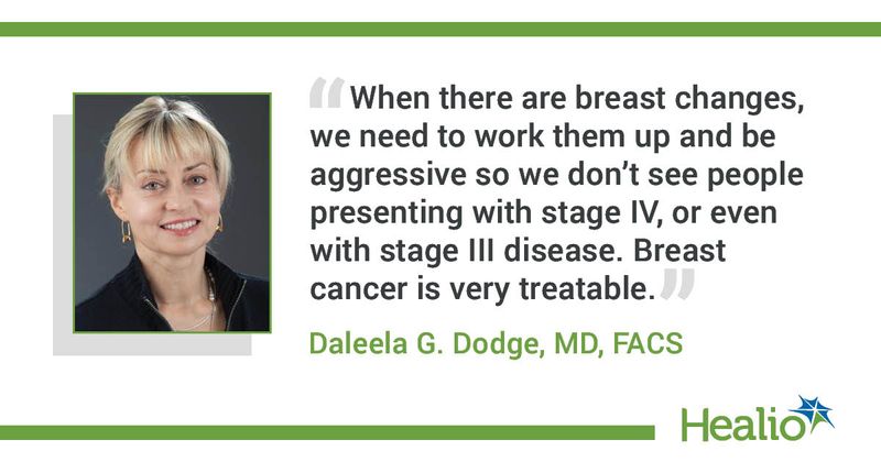 Quote from Daleela G. Dodge, MD, FACS.