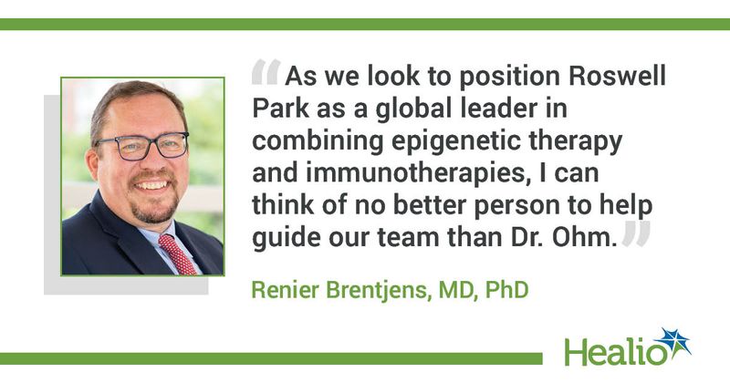 Graphic with quote from Renier Brentjens, MD, PhD