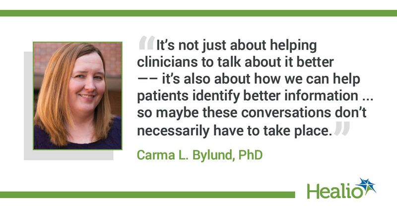 Quote from Carma L. Bylund, PhD