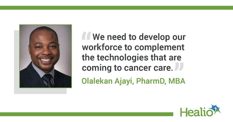 Graphic with quote from Olalekan Ajayi, PharmD, MBA