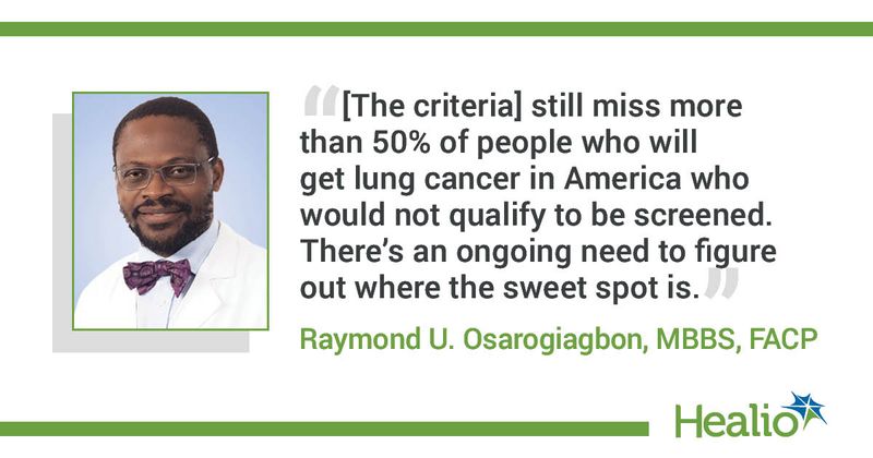 Quote from Raymond U. Osarogiagbon infographic 