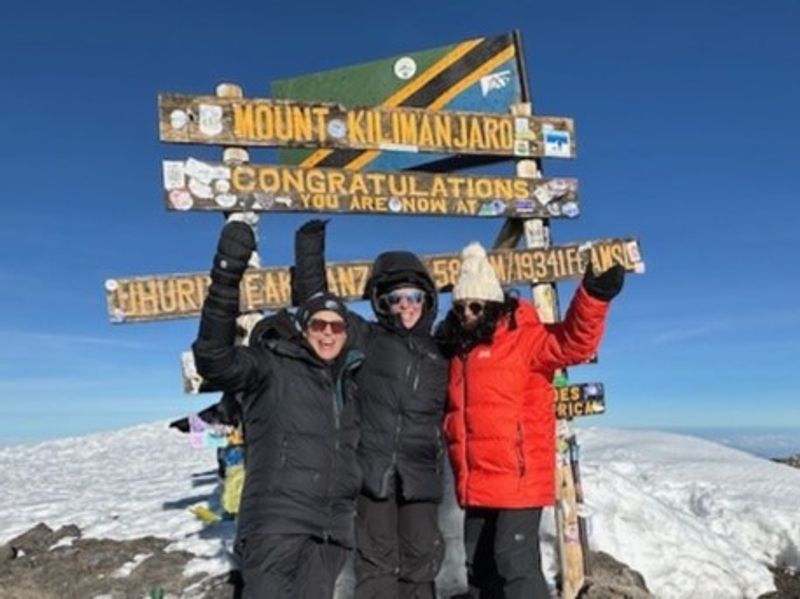 Ami P. Vaidya, MD, atop Mount Kilamanjaro