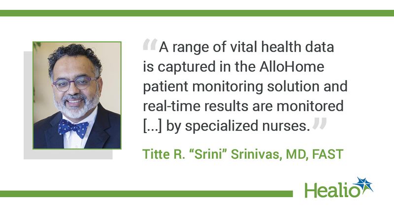 Infographic showing quote from Titte R. "Srini" Srinivas, MD, FAST