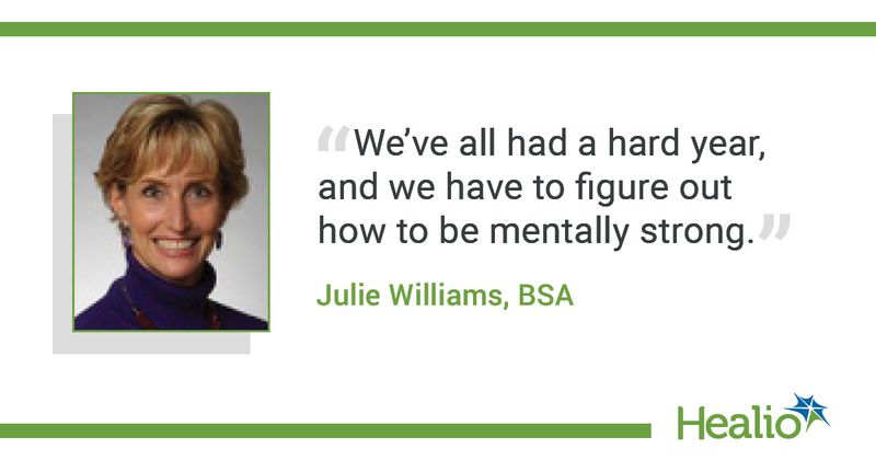 Infographic showing quote from Julie Williams, BSA