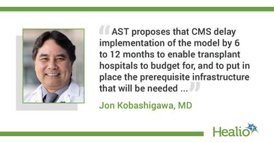 Transplant society asks CMS to delay launch of new payment model