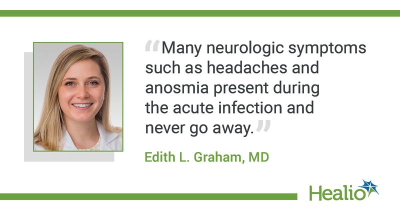 “Many neurologic symptoms such as headaches and anosmia present during the acute infection and never go away.”