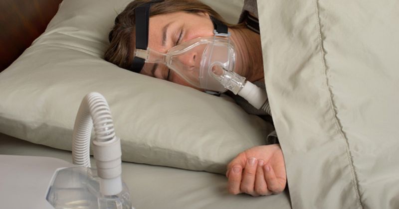 Sleep apnea stock image