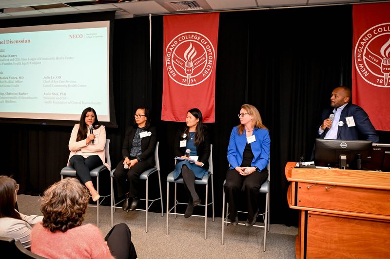 Panelists from around Massachusetts share their experiences and stories of working with patients seeking eye care