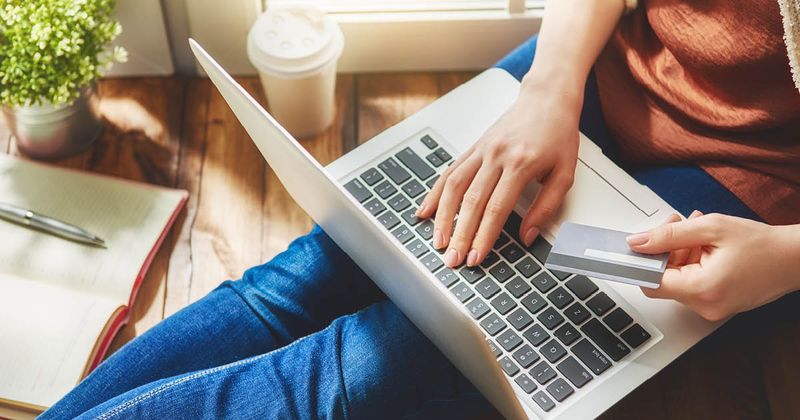 woman on computer