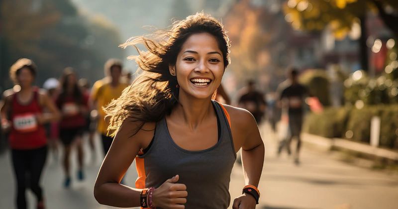 woman running