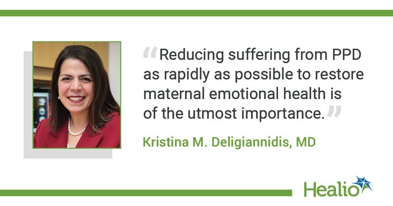 infographic with quote about postpartum depression