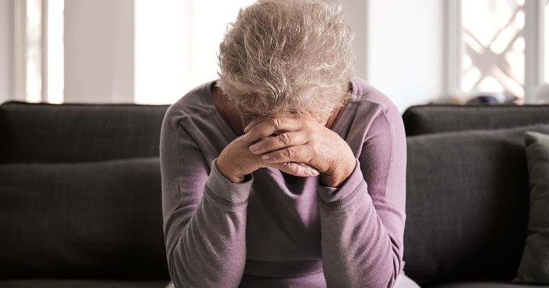 Older woman depressed