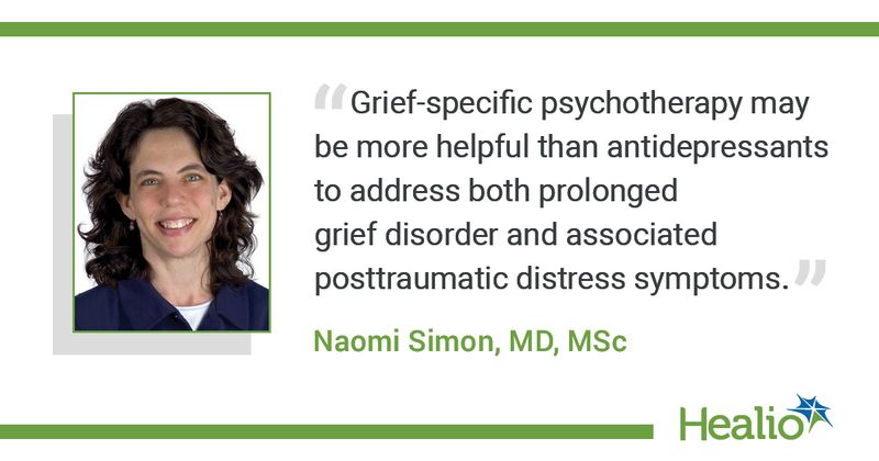 Simon infographic with quote about grief and posttrauamtic distress