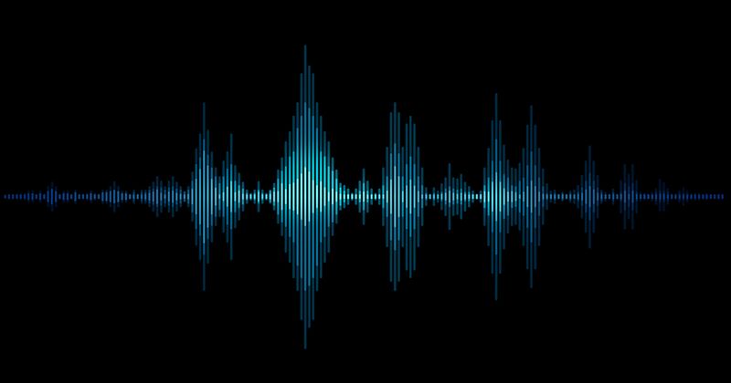 Image of a waveform of the human voice