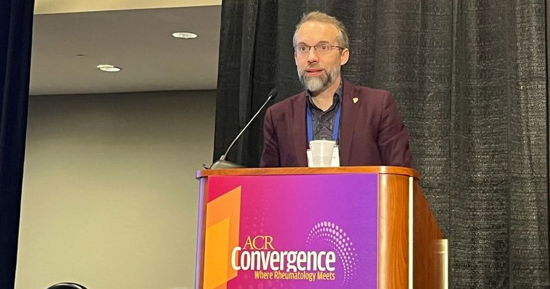 Kaleb Michaud, MD, speaks at ACR Convergence 2024.