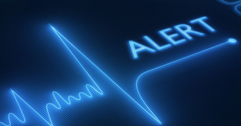 Alert on heart monitor