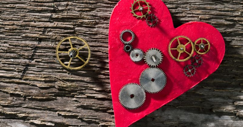 Heart with gears