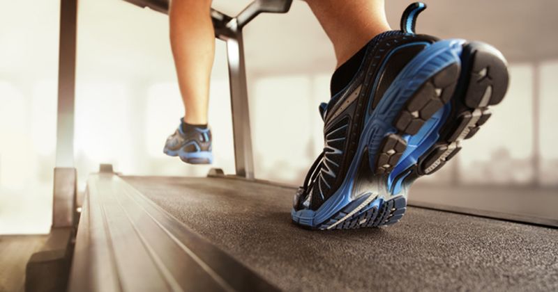 running on the treadmill