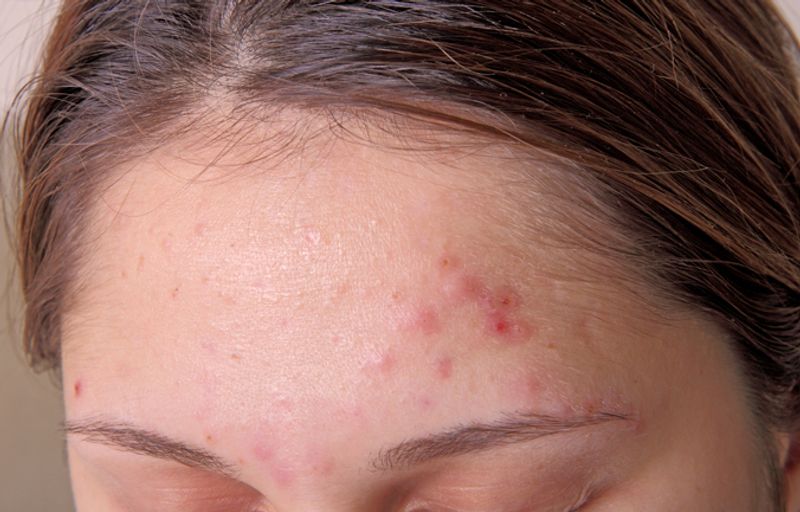 Forehead acne