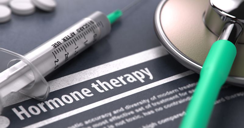 hormone therapy with syringe