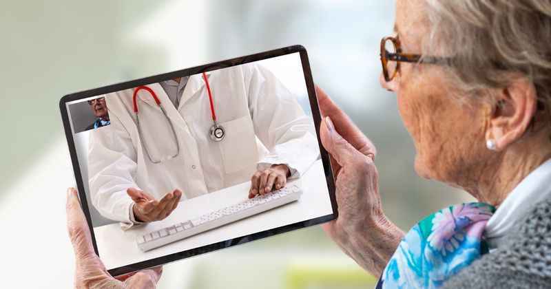 Doctor and Patient Practicing Telemedicine