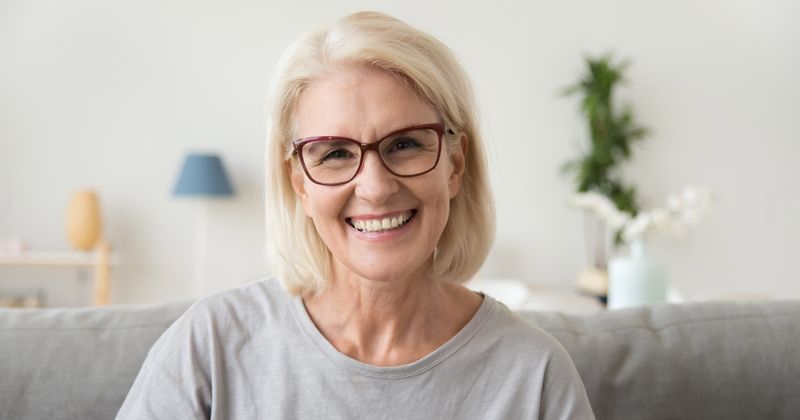 Older woman feeling better 