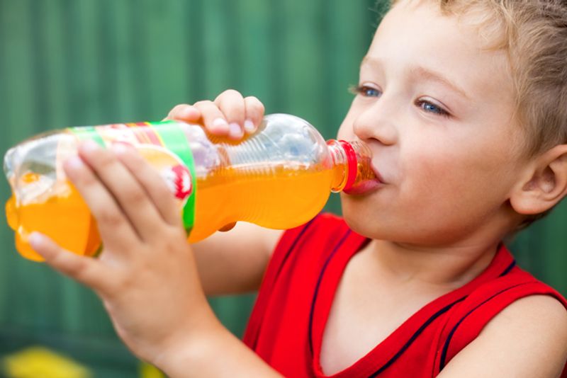 Drinking from a bottle