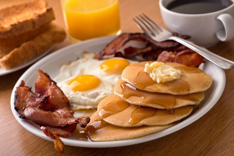 Eggs, Pancakes, Bacon