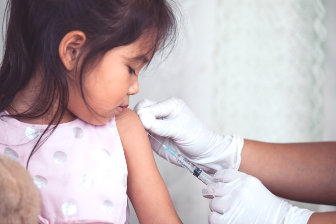 Girl Getting Flu Shot