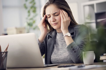 Woman with headache