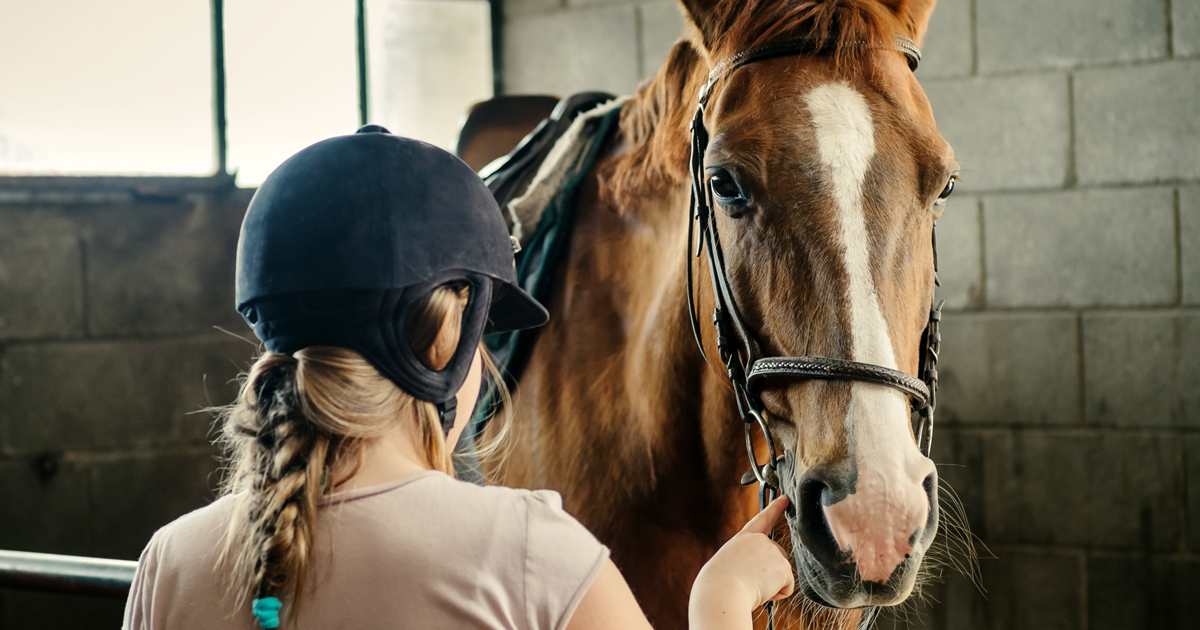 Photo of horse and girl