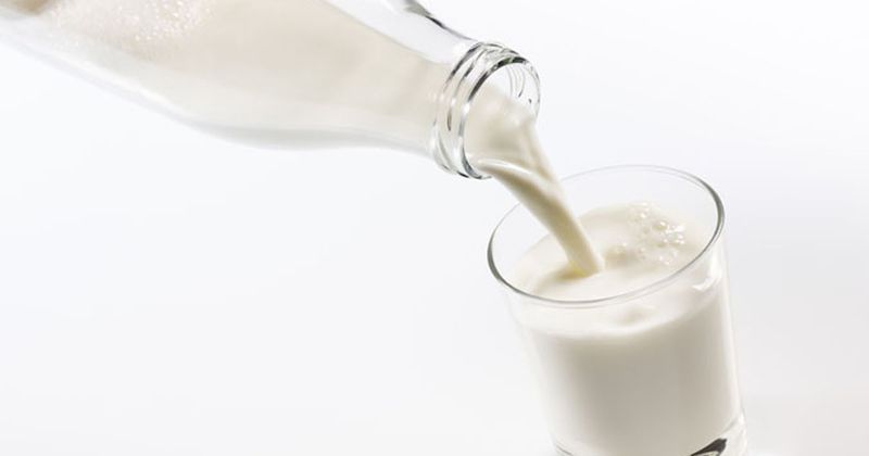 Milk Being Poured Into a Glass