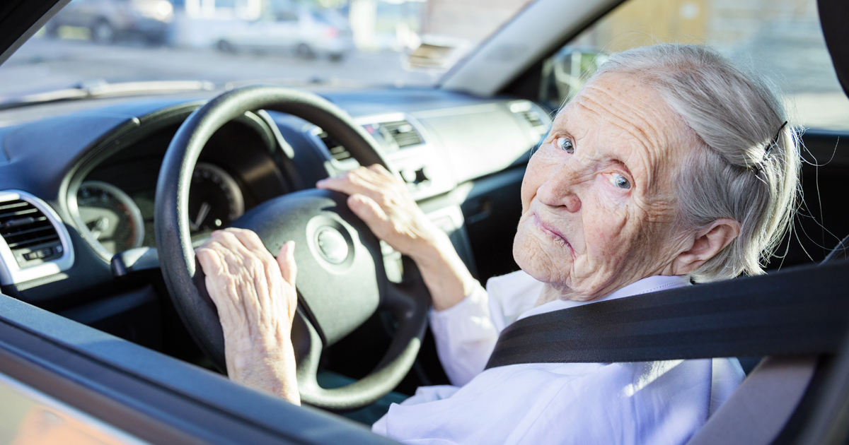 Older person driving