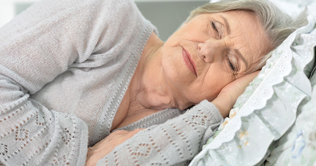 Older woman sleeping