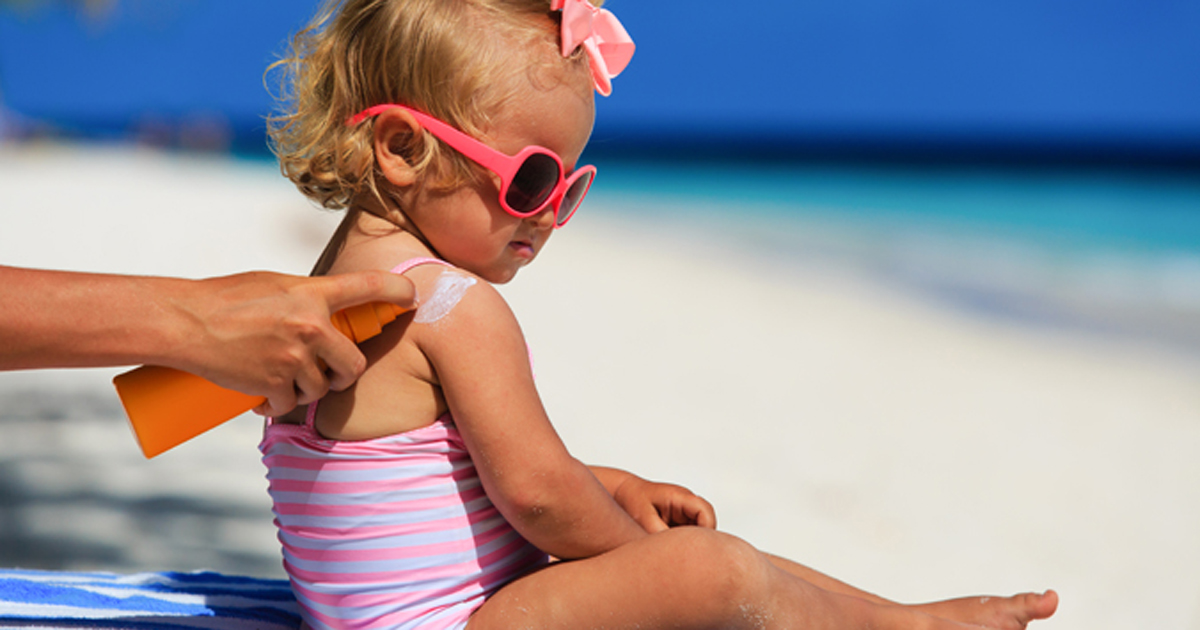 Sunscreen on Toddler