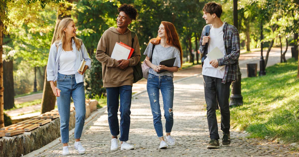 Teenagers Walking