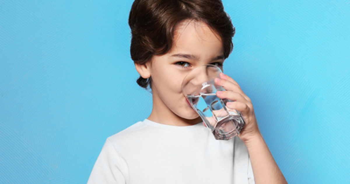 Child drinking water