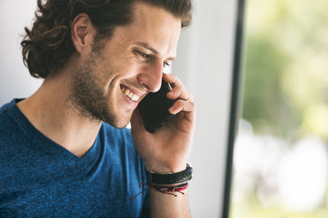 Man talking on cellphone