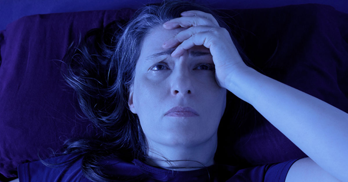 Image of woman with sleep disorder