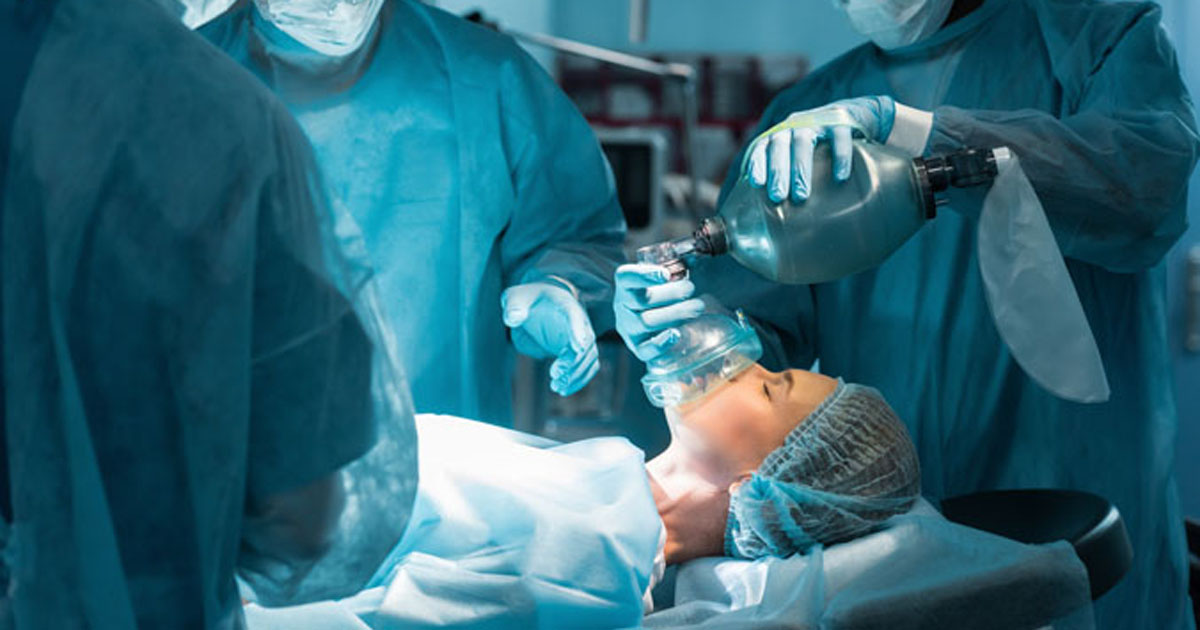 patient recieving anesthesia