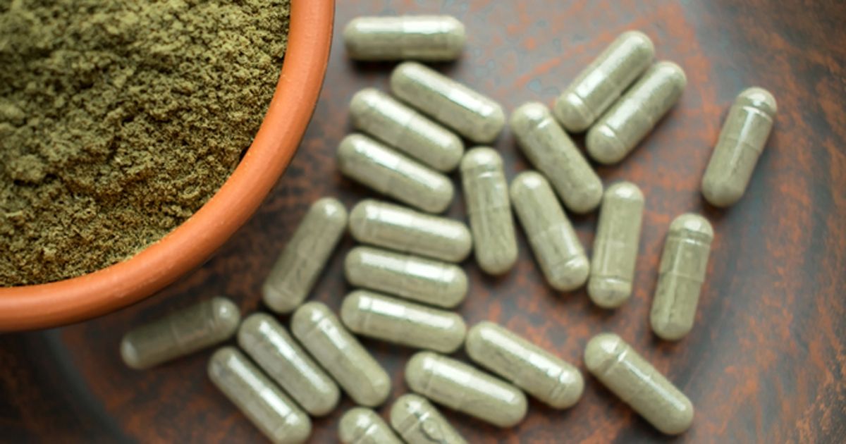 Image of the opioid substitute, kratom.