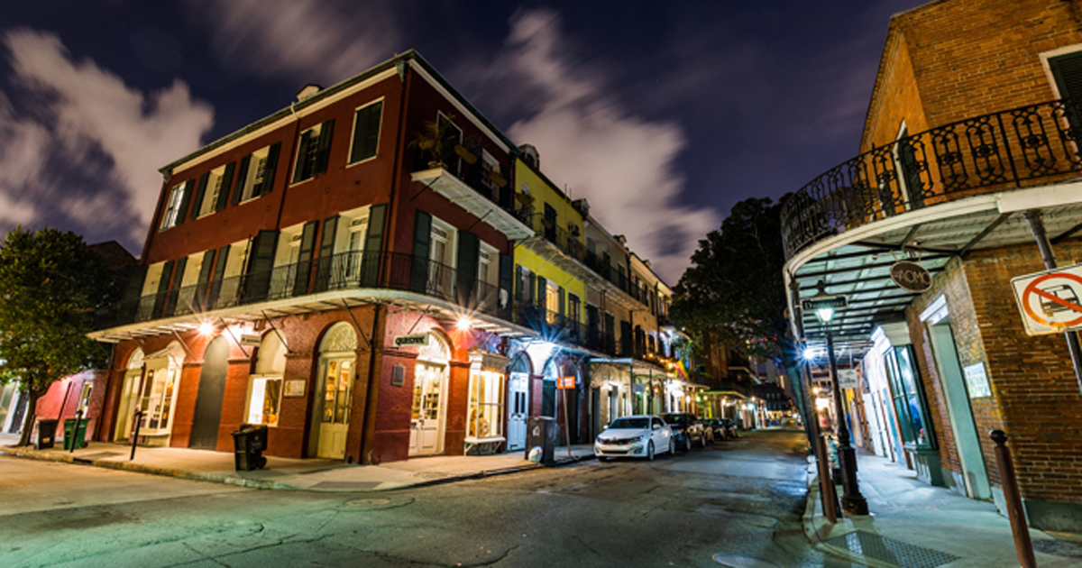 New Orleans Street at Night