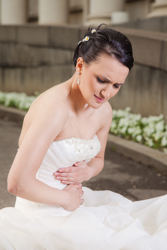 Photo of a sick bride