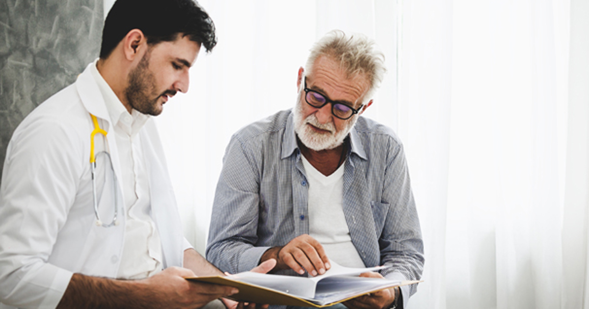 doctor talking to patient