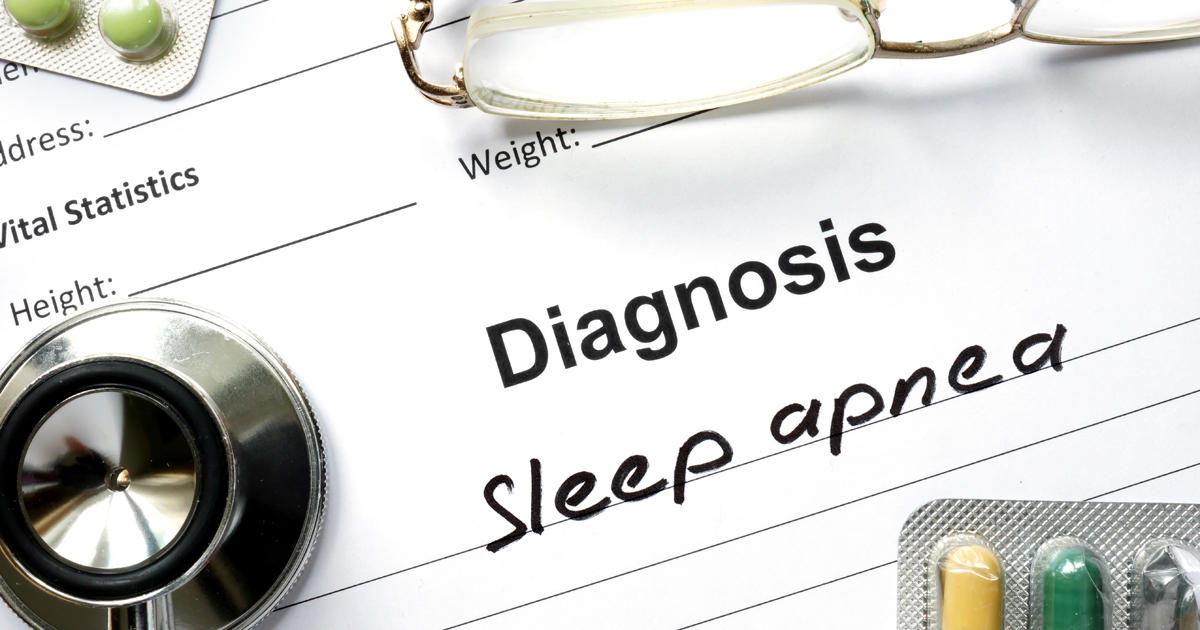 Paper that says diagnosis sleep apnea