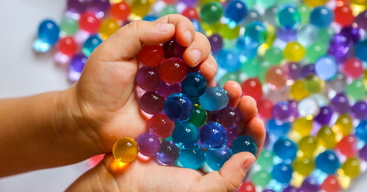 water beads stock image