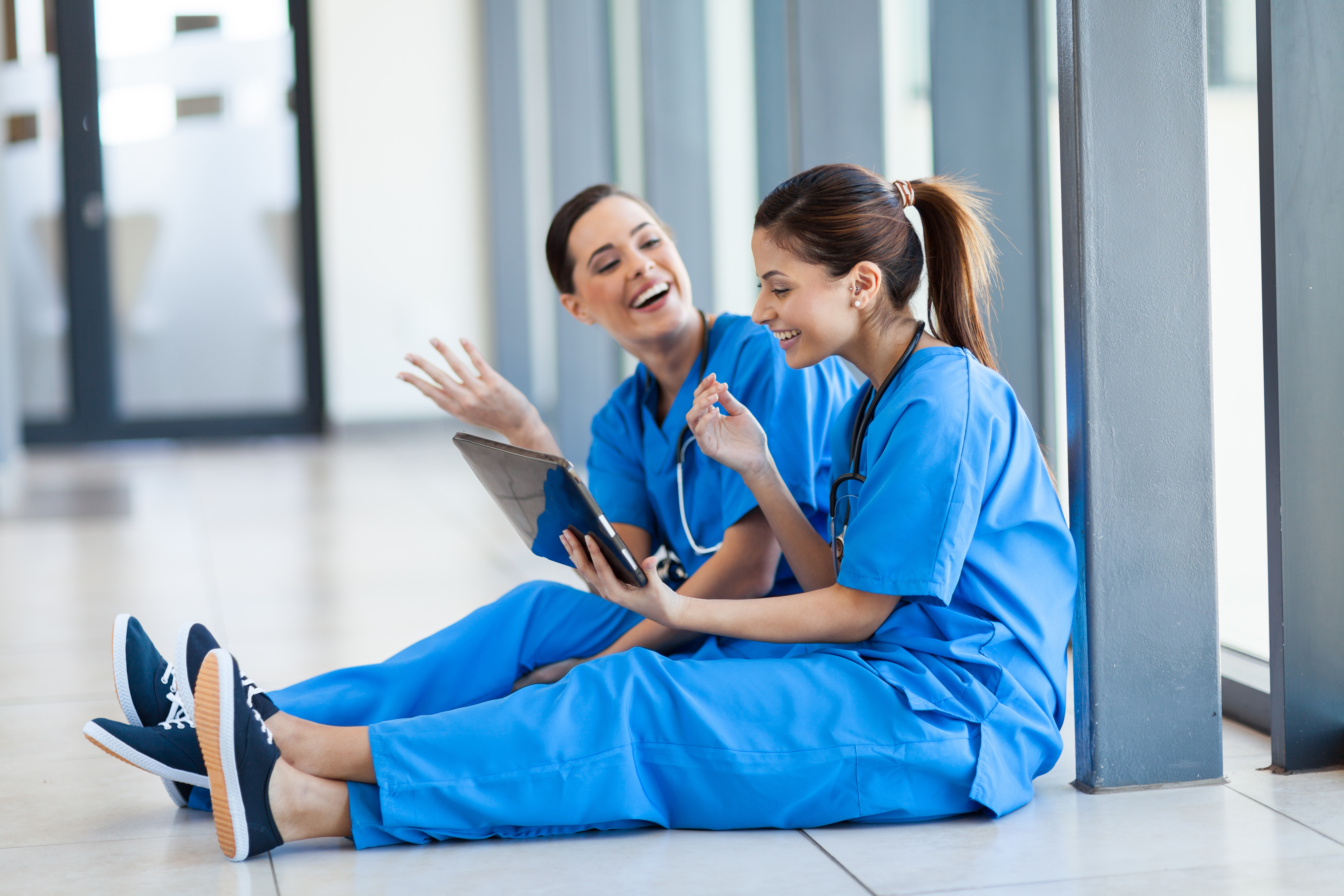 Image of nurses laughing